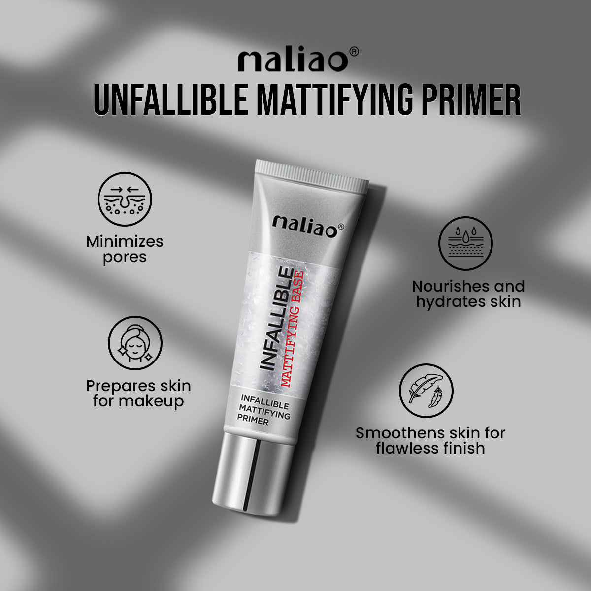 Maliao Infallible Mattifying Base Primer: Flawless Makeup All Day Face